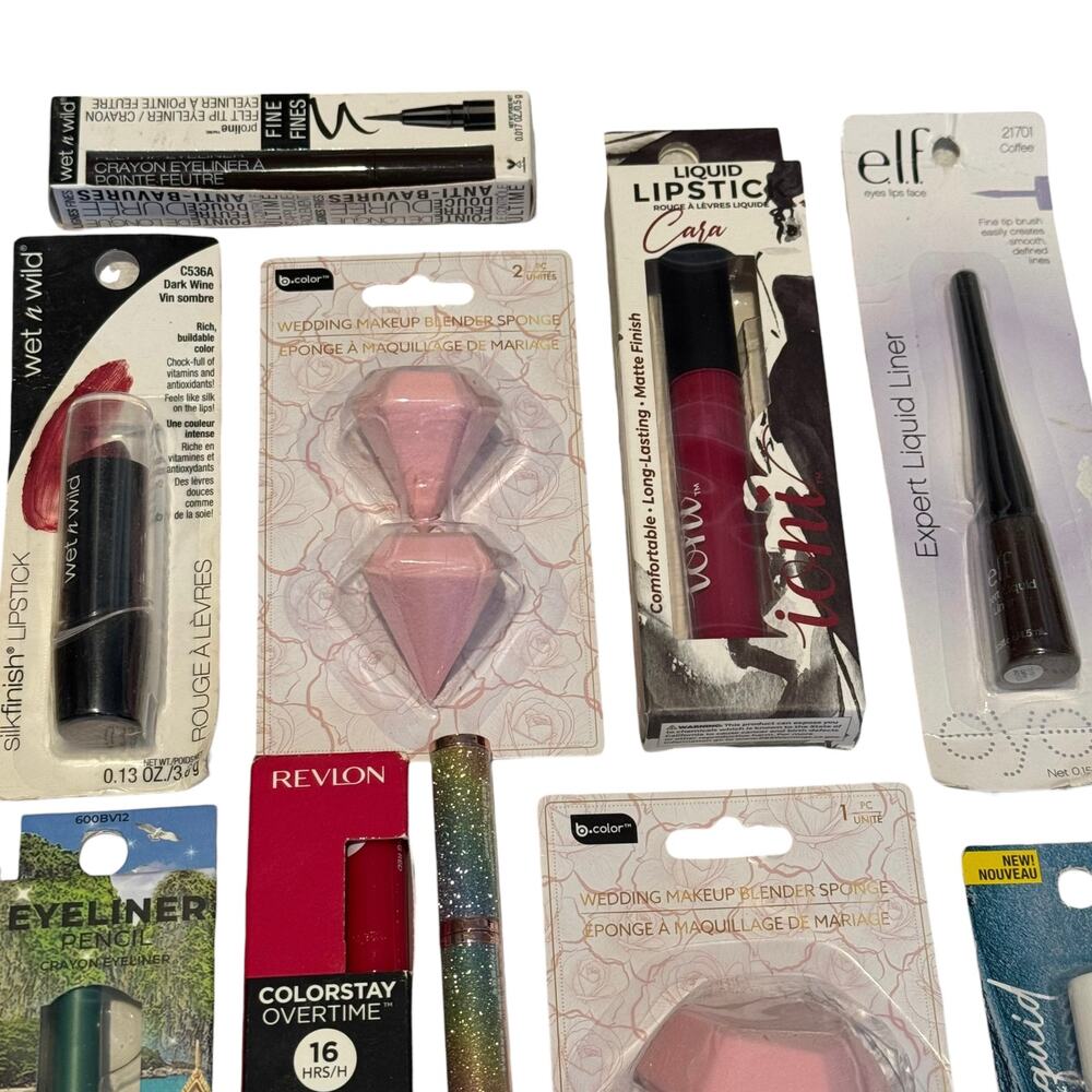NEW Makeup Lot of 20 Mixed Bundle Eyeshadow Mascara Lipstick Eyelash Concealer - Picture 3 of 5